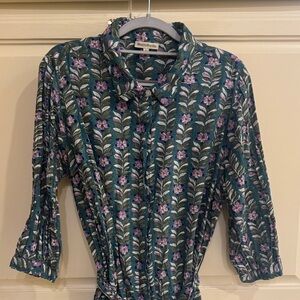 Fitzroy & Willa Print Button Front Dress
